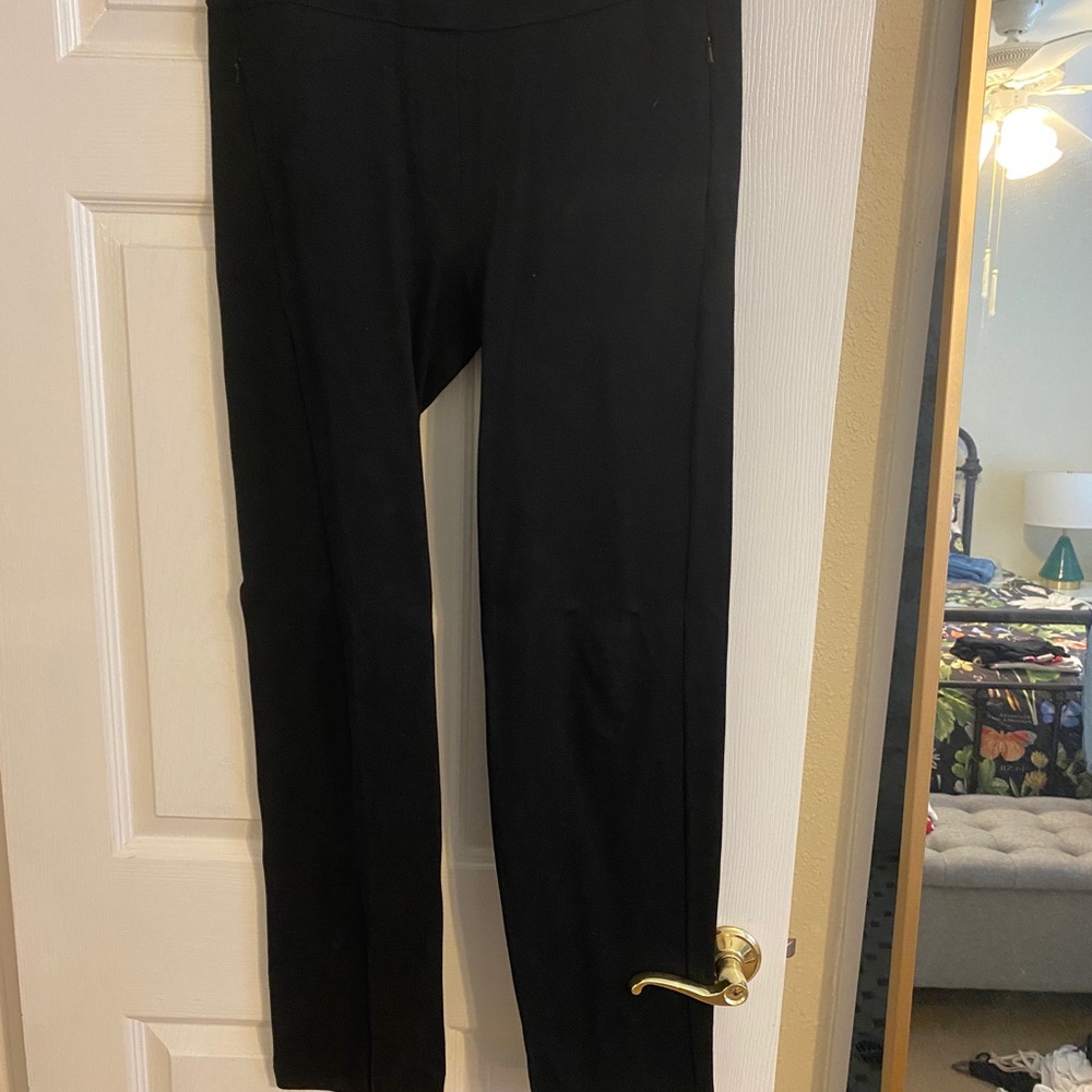 Gently used black Betabrand straight leg pants